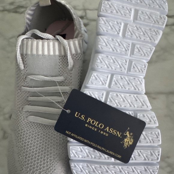 Brand New U.S. Polo Assn. Light Grey Sneakers - Picture 4 of 4